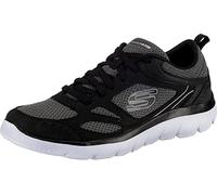 Skechers Herren Summits South Rim Turnschuhe, Black Leather/Mesh/White Trim, 46 EU