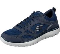 Skechers Herren Summits South Rim Turnschuhe, Navy Leather/Mesh/Trim, 44 EU