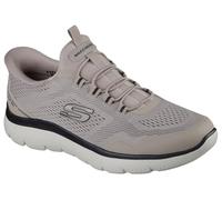 SKECHERS Herren Summits Slipper Sneaker Natur Braun 43