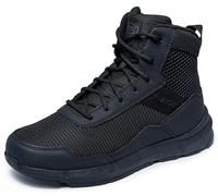 Skechers Herren Terradraft 6 Inch Tactical Zip Up Taktische Militärstiefel, Schwarz, 45.5 EU