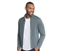Skechers Herren The Hoodless Hoodie Ottoman Jacket Green L, grün/schwarz, L