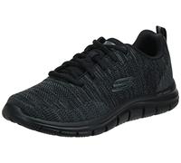 Skechers Herren Track-Front Runner 232298 BBK Sneaker, Black Knit/Black Trim, 41 EU