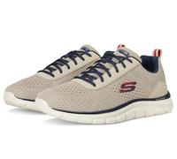 Skechers Herren Track Leshur Sneaker, Taupe/Navy, 45.5 EU Weit