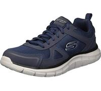 Skechers Herren Track Scloric Running Shoes, Navy Leather Mesh Pu Trim, 41.5 EU