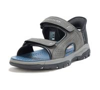 Skechers Tresmen-Reece Herren-Sandalen mit zwei Riemen, offener Zehenbereich, Zeichen, 7 Wide