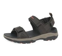 Sandale SKECHERS "TRESMEN-RYER" Gr. 46, braun (dunkelbraun) Herren Schuhe Stoffschuhe mit praktischen Klettverschlüssen (76526811-46)