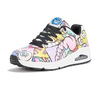 Skechers Herren UNO-Color Doodle Sneaker, Weiß/Mehrfarbig, 45 EU