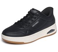 Slip-On Sneaker SKECHERS "UNO CTL-UNO DURABUCK SLIP IN", Herren, Gr. 43, schwarz, Lederimitat, Schuhe, Retro Sneaker, Slipper mit Luftkissendämpfung (86948030-43) schwarz