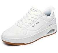 Skechers Herren Uno Ctl Laying Low Slip-InTurnschuhe, White Duraleather / Mesh, 42.5 EU