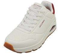 Skechers Herren UNO Harry Kane Air Sneaker, White Duraleather/Burgundy Suede, 41 EU