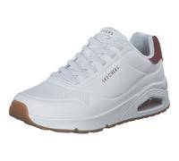 Skechers Herren UNO Harry Kane AirSneaker, White Duraleather Burgundy Suede, 44 EU