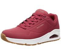 Skechers Herren Uno Stand On Air Turnschuhe, Dark Red Durabuck/Trim, 45 EU