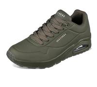 Skechers Herren Uno Stand On Air Turnschuhe, Olive Durabuck / Mesh, 45 EU