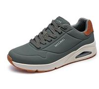 Skechers Herren Uno Suited On Air Turnschuhe, Dusty Olive / Durabuck / Chestnut Suede, 48.5 EU