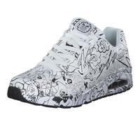 Skechers Herren Vexx: UNO-Process Sketch Sneaker, Weiß/Schwarz, 46 EU