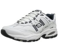 Skechers Herren Vigor 2.0 Serpentin Sneaker, Weiß/Charcoal, 43 EU