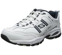 Skechers Herren Vigor 2.0 Serpentine Sneaker, weiß/Marineblau, 42.5 EU