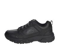 Skechers Herren Vigor 3.0 sneakers, Black Leather Black Mesh Pu Black Trim, 43 EU
