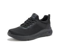 Skechers Herren Work Arch Fit Crosser Sr Slip Resistant Knit Bungee Casual Athletic Sneakers Küchenschuhe, Schwarz, 44 EU X-Weit
