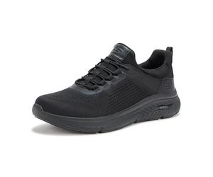Skechers Herren Work Arch Fit Crosser Sr Slip Resistant Knit Bungee Casual Athletic Sneakers Küchenschuhe, Schwarz, 44 EU X-Weit