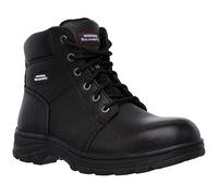 Skechers Herren Workshire Kampfstiefel, Black Embossed Leather, 41.5 EU