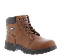 Skechers Schnür-Sicherheitsstiefel Workshire 77009EC – Braun, Stahlkappe, Knöchelschutz – 47,5 EU