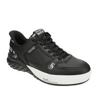 Slip-On Sneaker SKECHERS "SIZZLE-SNOOP SIZZLE SLIP-INS PAISLEY", Herren, Gr. 45, schwarz-weiß (schwarz, weiß), Leder, modisch, Schuhe, Snoop Dogg Sneaker, Sneaker zum Schlupfen (68992238-45) schwarz,