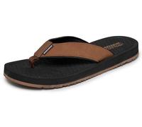 Skechers Herren Zehensandalen - Casual Flip Flop, Braun, 14
