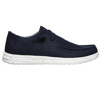 Skechers Herrenschuhe Sportliche Schnürer Blau Blau - Gr. - 42
