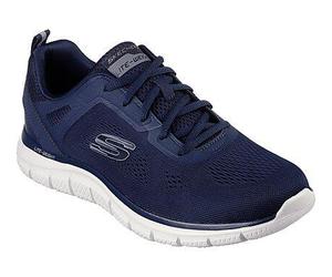 Skechers Herrenschuhe Sportliche Schnürer Blau Blau - Gr. - 45