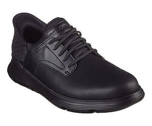 Skechers Herrenschuhe Sportliche Schnürer Schwarz Schwarz - Gr. - 50.5