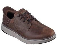 Skechers Slip-On Sneaker ORELL-YATES Herren Leder/Lederimitat Slip-Ins Gr. 43 Dunkelbraun