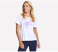 Skechers Hibiscus Shorts Sleeve T-Shirt in Weiss, Größe Medium
