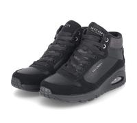 Keilsneaker SKECHERS "UNO-STACRE SHINE", Damen, Gr. 42, schwarz, Lederimitat, Textil, Veloursleder, Schuhe, High Top Sneaker, Schnürboots mit Luftkammern Sohle (43067960-42) schwarz