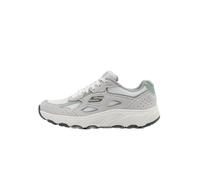 Skechers Hillcrest 2.0 Damen-Sneaker, Off White Suede Textile Green Synthetic, 39 EU