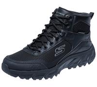 Trekkingschuh SKECHERS "HILLCREST 2.0", Herren, Gr. 43, schwarz, Lederimitat, Textil, Schuhe Trekkingschuh, Schnürboots, Freizeitschuh, wasserabweisend (33817322-43) schwarz