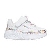 Skechers JGoldcrown: UNO Lite - Heart Craze Shoes in Weiss, Größe 23, in der Maschine waschbar