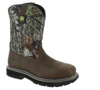 Skechers John Deere Rowood Herren-Gummistiefel, Mossy Oak Shaft, Comopsite-Zehenbereich, wasserdicht, Westernstiefel, Camo, 8.5