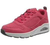 Skechers 403667l Sneaker, Rotes, Synthetisches Textil hellgrauer Rand, 32 EU