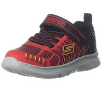 Skechers Jungen 407218n BKRD Sneaker, Schwarz/Rot/Synthetik/Gelb, 28 EU