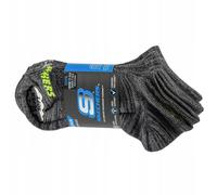 Skechers Jungen 6er-Pack Socken ohne Frottee, Schwarz 31-34