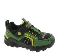 Sneaker SKECHERS "ADVENTURE TRACK - JOHN DEERE", Mädchen, Gr. 36, bunt (grün, schwarz, gelb), Lederimitat, Textil, kontrastfarbene Details, Schuhe Sneaker, Klettschuh im John Deere Design, Größenschab