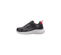 Skechers Jungen Bounder 2.0 Aqua Pace Sneaker, Black Charcoal Synthetic Textile Red Trim, 35 EU