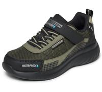 Skechers Jungen Bounder 2.0 Aqua Pace Turnschuhe, Black & Olive Synthetic Textile Silver Trim, 34 EU