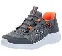 Skechers Jungen Bounder Brisk-Burst Sneaker, Charcoal Orange, 27 EU