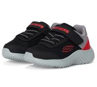 Sneaker SKECHERS "Bounder - Trekzic", Mädchen, Gr. 30, schwarz (schwarz, rot), Lederimitat, Schuhe, Freizeitschuh, Halbschuh, Klettschuh, Schnürschuh, Leichtgewicht (66752646-30) schwarz, rot