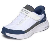 Skechers Jungen Contour Foam Cozy Fit Turnschuhe, White Mesh Duraleather Navy Trim, 35 EU