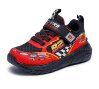 Skechers Jungen Sneaker SKECH TRACKS – Schwarz, synthetisches Textil mit rotem Rand, Größe 22 EU