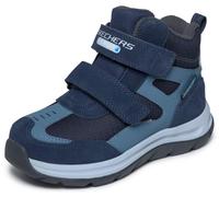 Skechers Jungen Dynamic Trail Turnschuhe, Navy Leather/Synthetic/Gray Trim