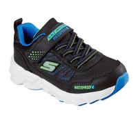 Sneaker SKECHERS "SKECHERS ELITE SPORT TREAD", Kinder, Gr. 34, schwarz (schwarz, blau), Lederimitat, sportlich, Schuhe, Trekkingschuh mit waterproof, Größenschablone zum Download (52712667-34) schwarz
